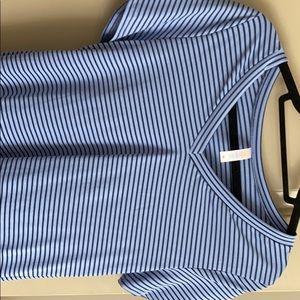 Last chance Periwinkle striped VNeck tee